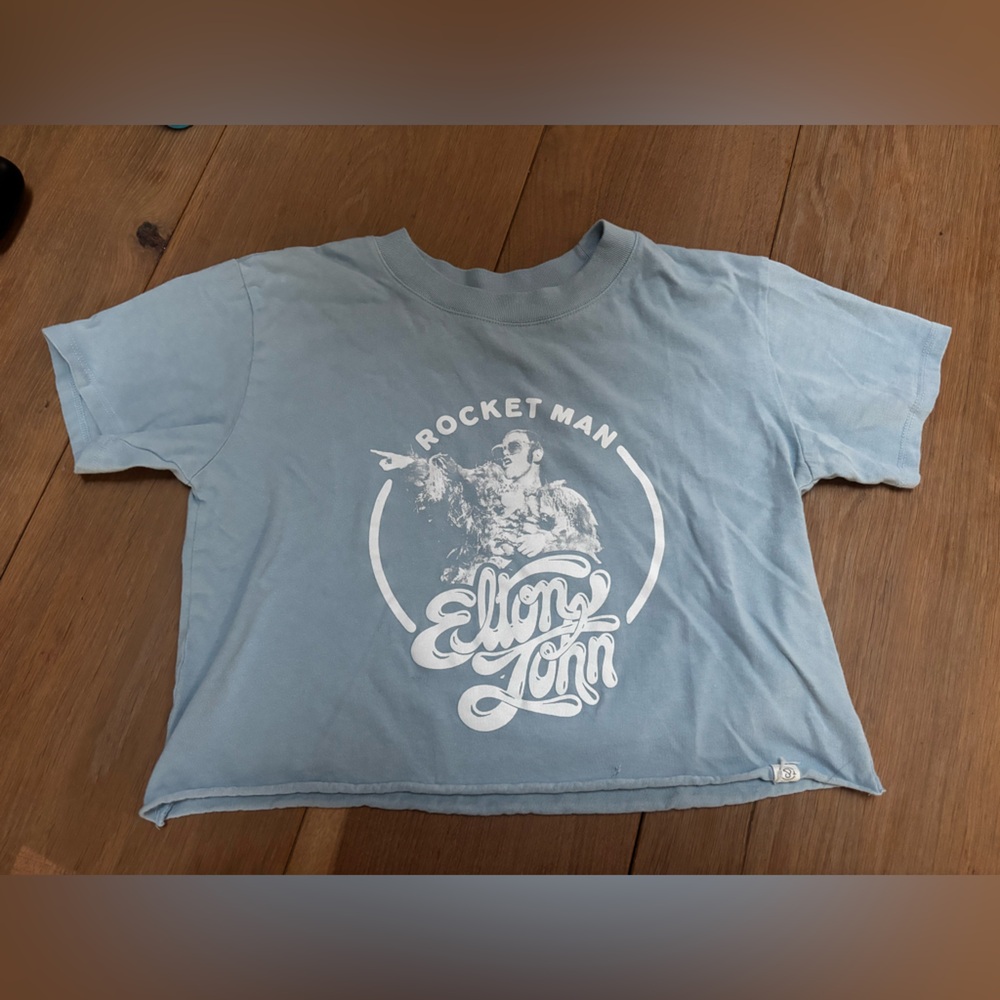 Rocket Man Blue Crop Top